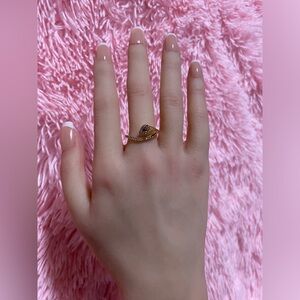 K18 Diamond 0.5ct Snake Ring 2.6g Size 8